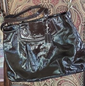 Patent Leather Coach Purse with Shoulder Strap